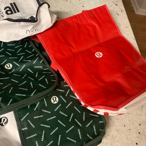 Lululemon Athletica Reusable Bags - Red, Green, Black, White - Picture 4 of 5